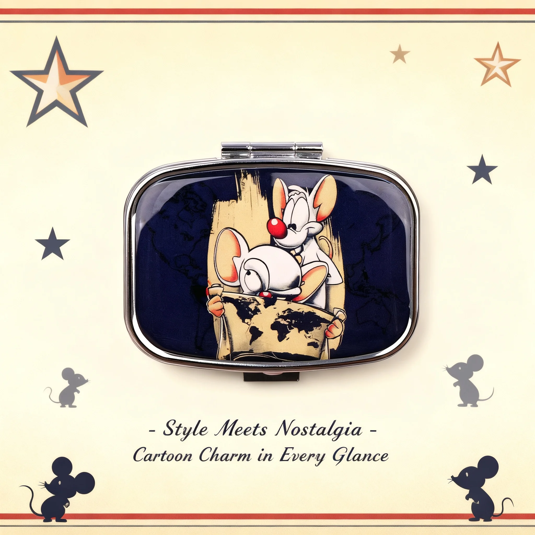 

Милый мультяшный органайзер для таблеток в виде мышки, портативный мини-контейнер для лекарств, карманный футляр для хранения, маленькая коробочка для таблеток и медикаментов в дорогу