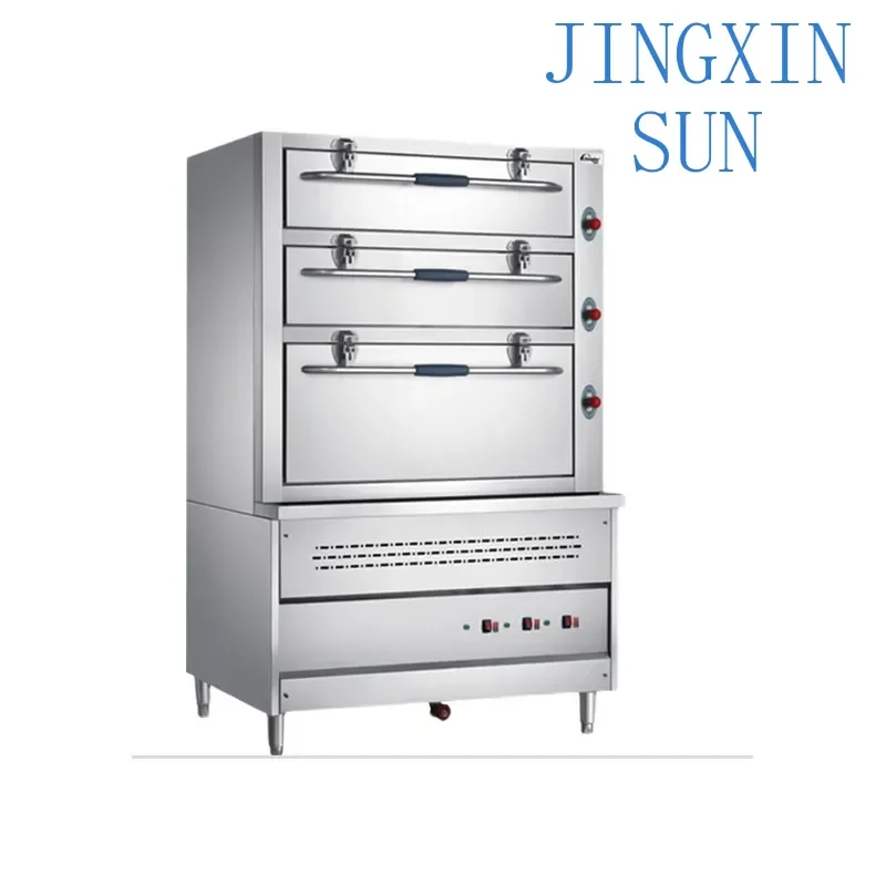 Household 220v CN-W-90 Seafood Steam Cabinet, Electric Three Door Steam Cabinet, Multi Door Large Gas Steam Cabinet, Vegetable S