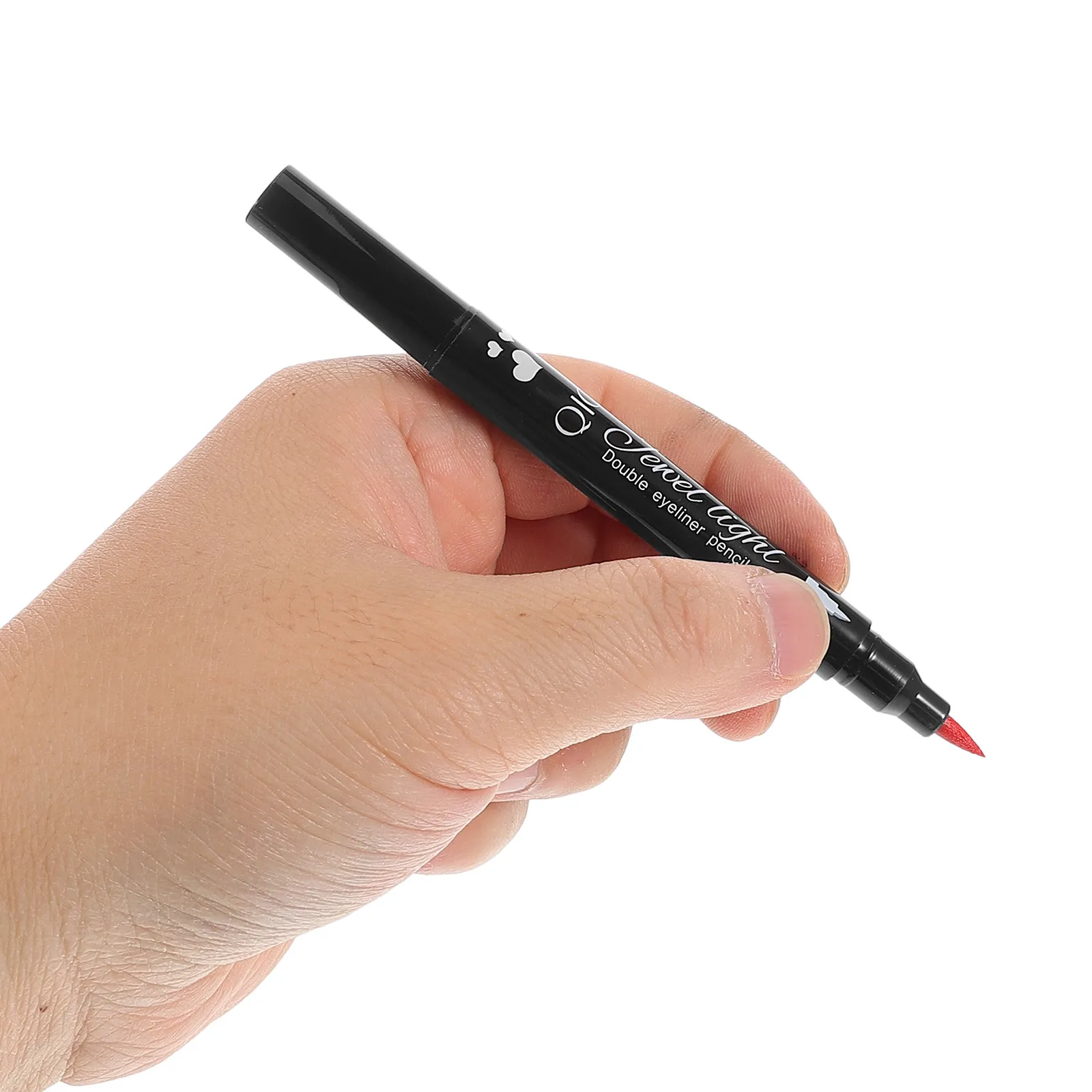 Dwustronny czerwony eyeliner w płynie, wodoodporny, długotrwały, odporny na rozmazywanie, szybkoschnący, z aplikatorem, narzędzie do makijażu 2 w 1 do stylizacji kociego oka.