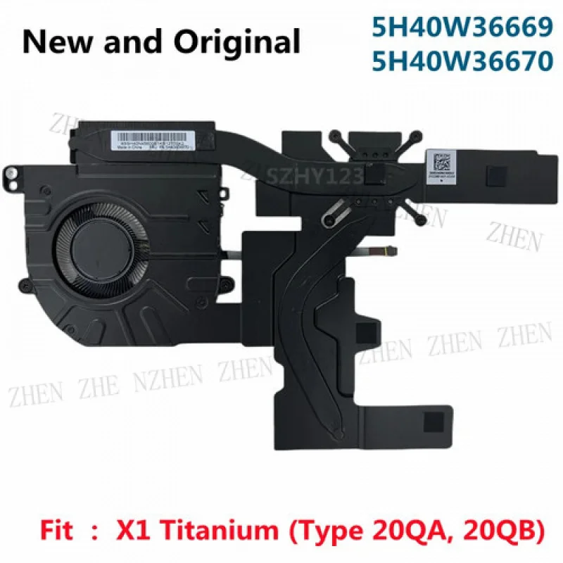 Y CPU Cooling Fan Heatsink Radiator For Lenovo ThinkPad X1 Titanium 5H40W36670/69