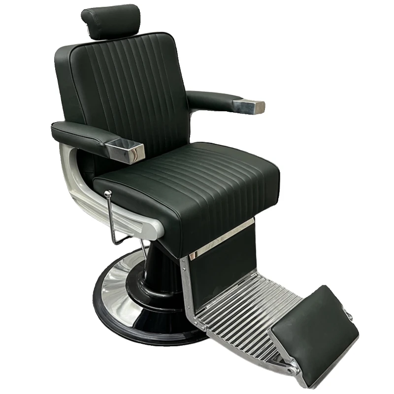

Comfortable Ergonomic Barber Chair Plush Upholstered Salon Chair Hairdressing Studio Beauty Space Salon De Coiffure Furniture