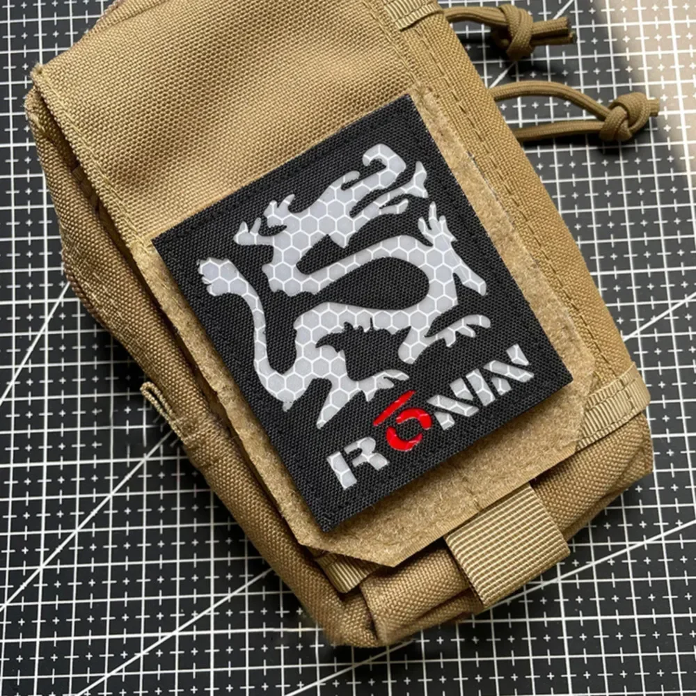 

Dragon Tactical Armband Morale Badge Hook & Loop Patches for Clothing Ronin IR Reflective Decoration for Clothing and Backpack