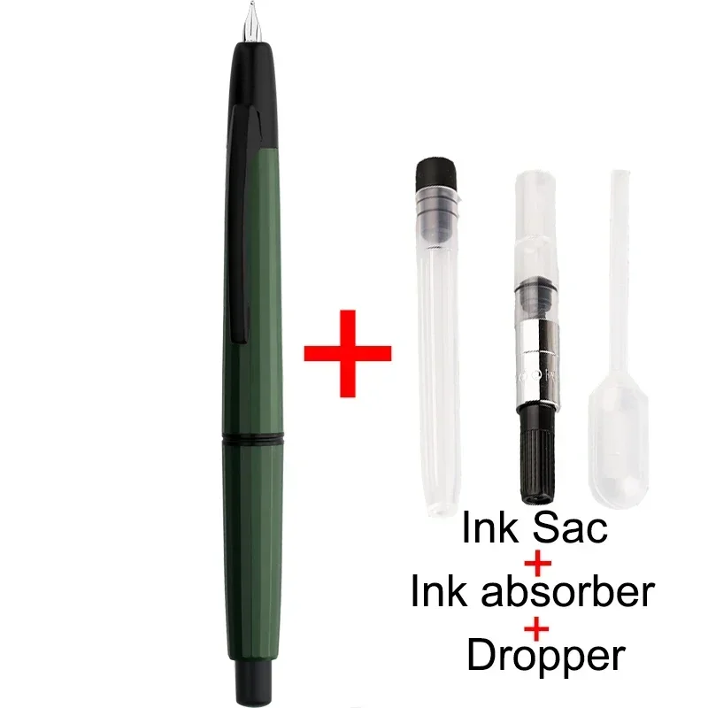 MAJOHN A2 Smooth Capless  Fountain Pen Retractable EF Nib Resin Ink Pen Converter For Office School Supplies Writing Ink Pens