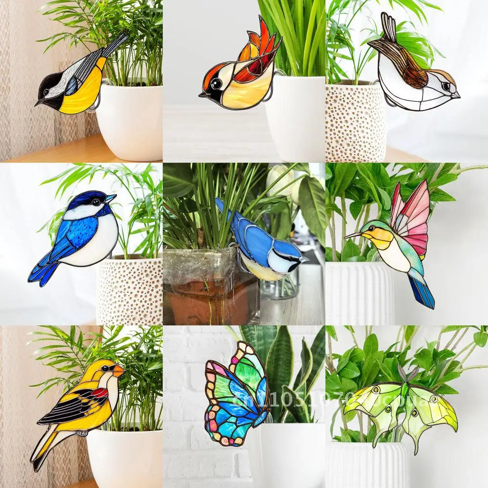 

Acrylic Potted Planted Flower Pot Decorative Home Decoration Dress Up