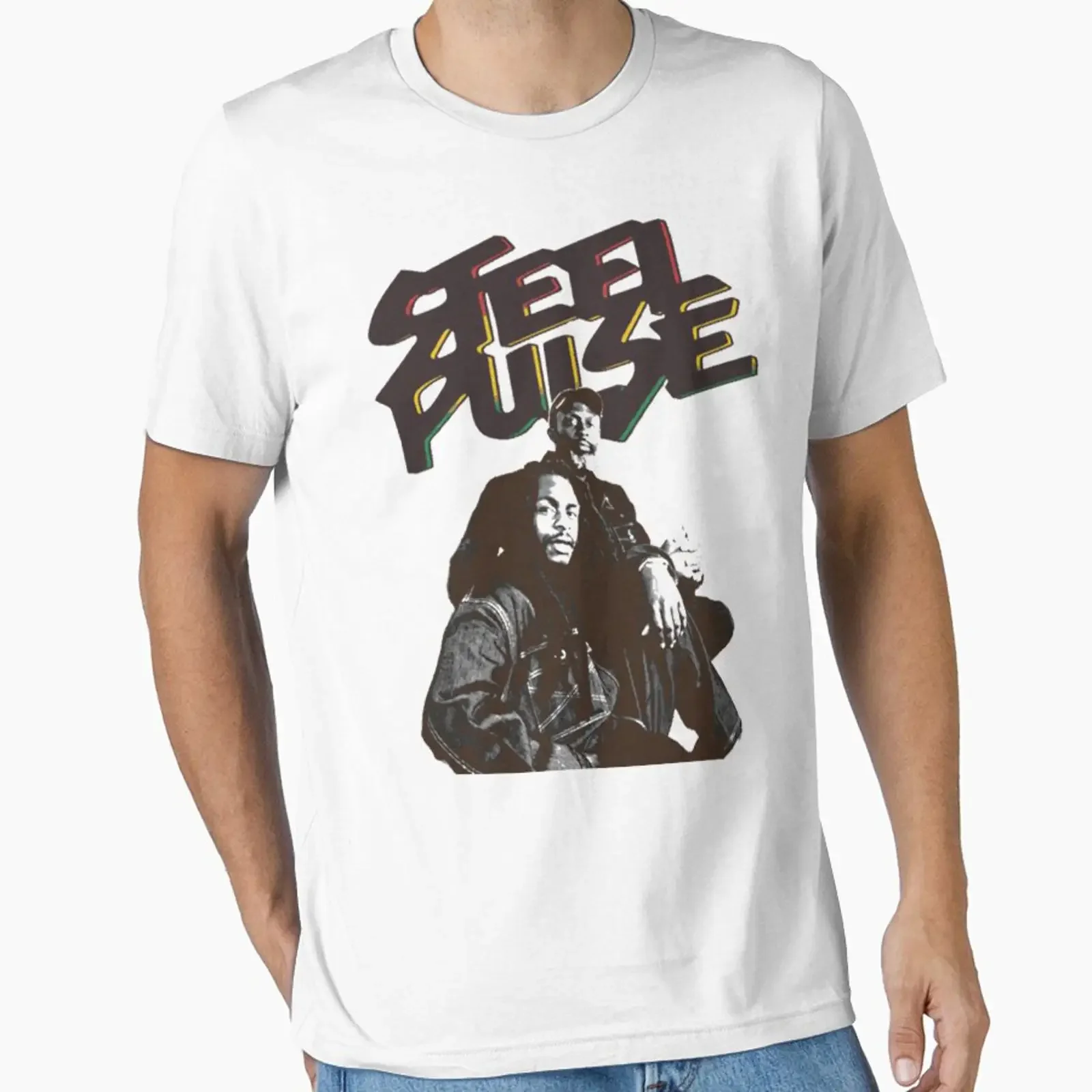 steel pulse 1 designed and sold by KaileyMaya vintage Washed designer clothes Stretched homme Top For Everyday Wear Slightly