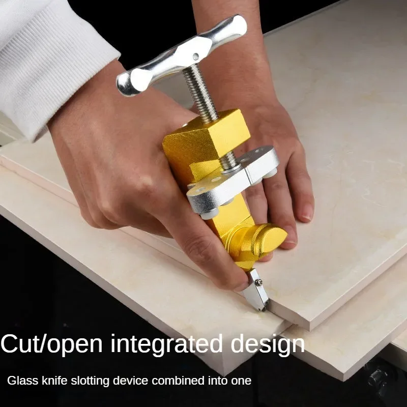 

1 Set 2 in 1 Glass Ceramic Tile Cutter with Knife Wheel Diamond Roller Cutter Cutting Machine Opener Breaker Tools Accessories