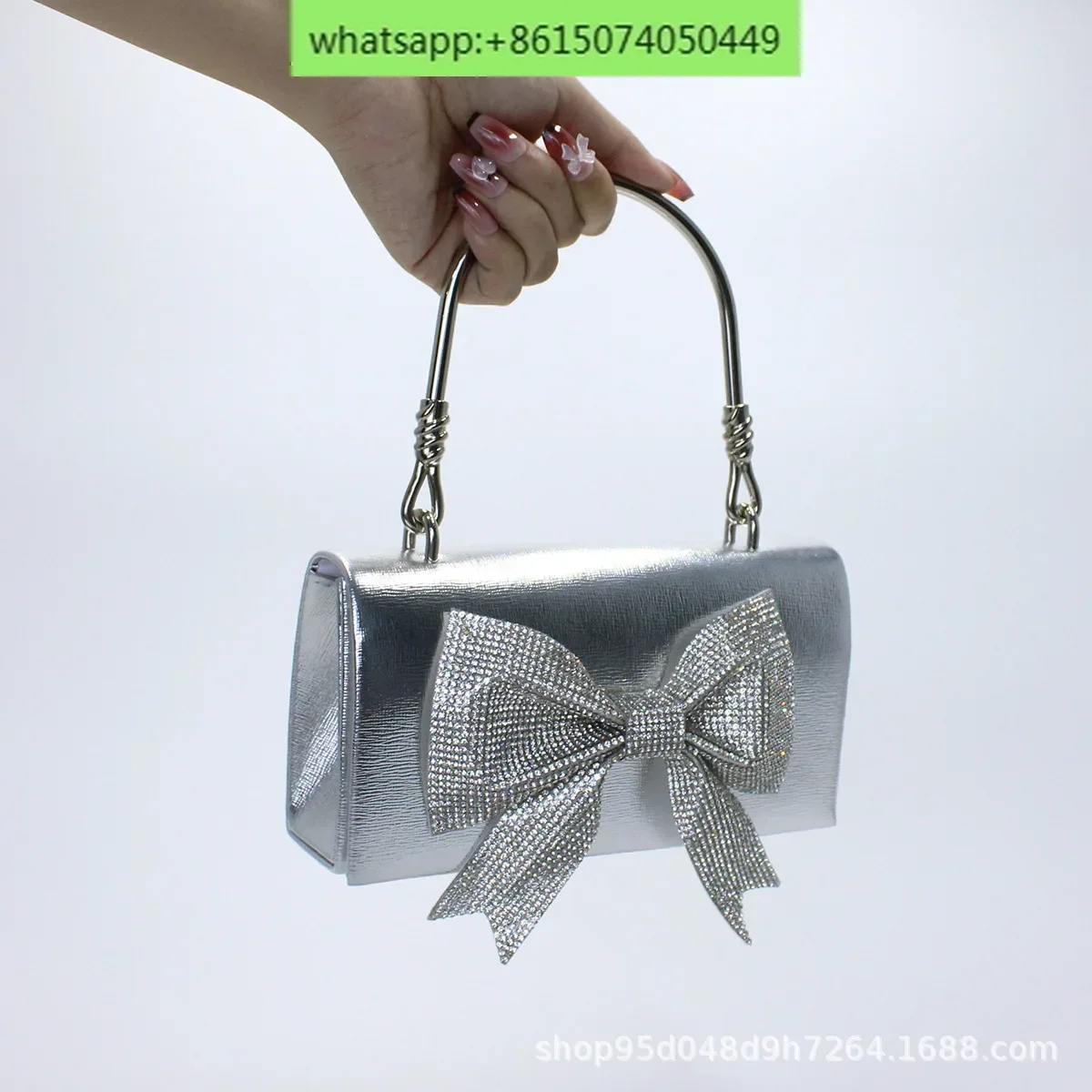 

Evening dress bag, European and American style handbag, delicate bow, crossbody shoulder bag, women's bag