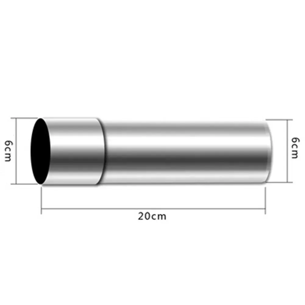 1 Pcs 2.3-inch Stainless Steel Furnace Tube Chimney Water Heater Thickened Exhaust Pipe Flue Heating Equipment 20-40Cm
