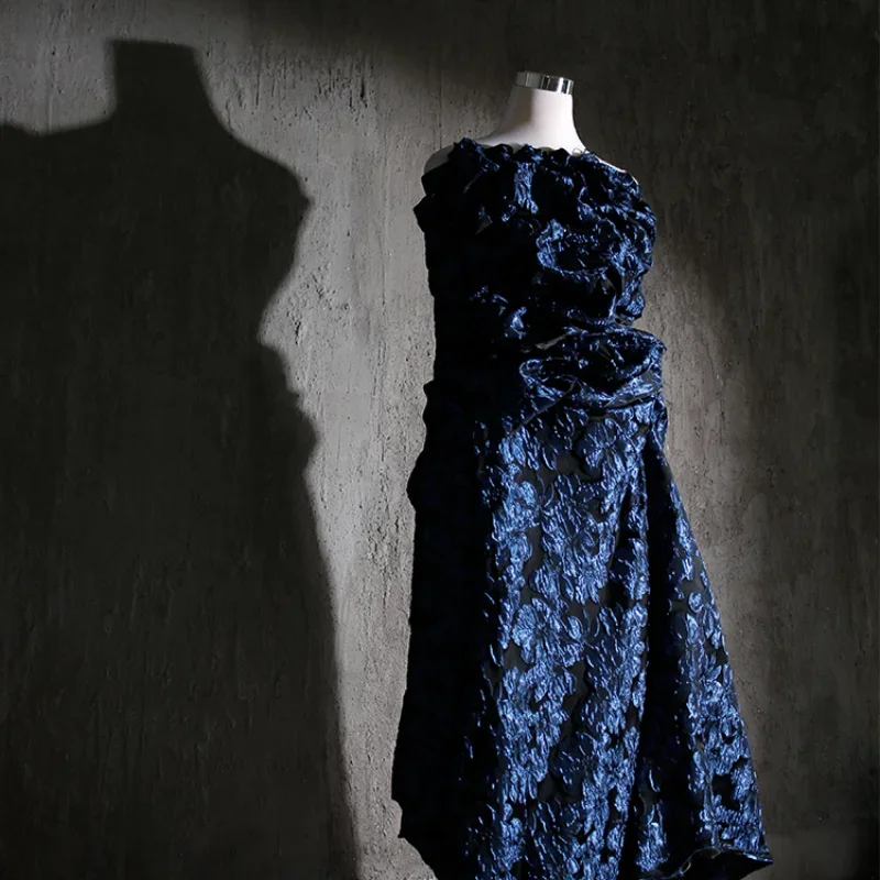 

Jacquard Texture Fabric for Dresses Diy Decorative Clothing Designer for Sewing Cloth Per Meters Polyester Material