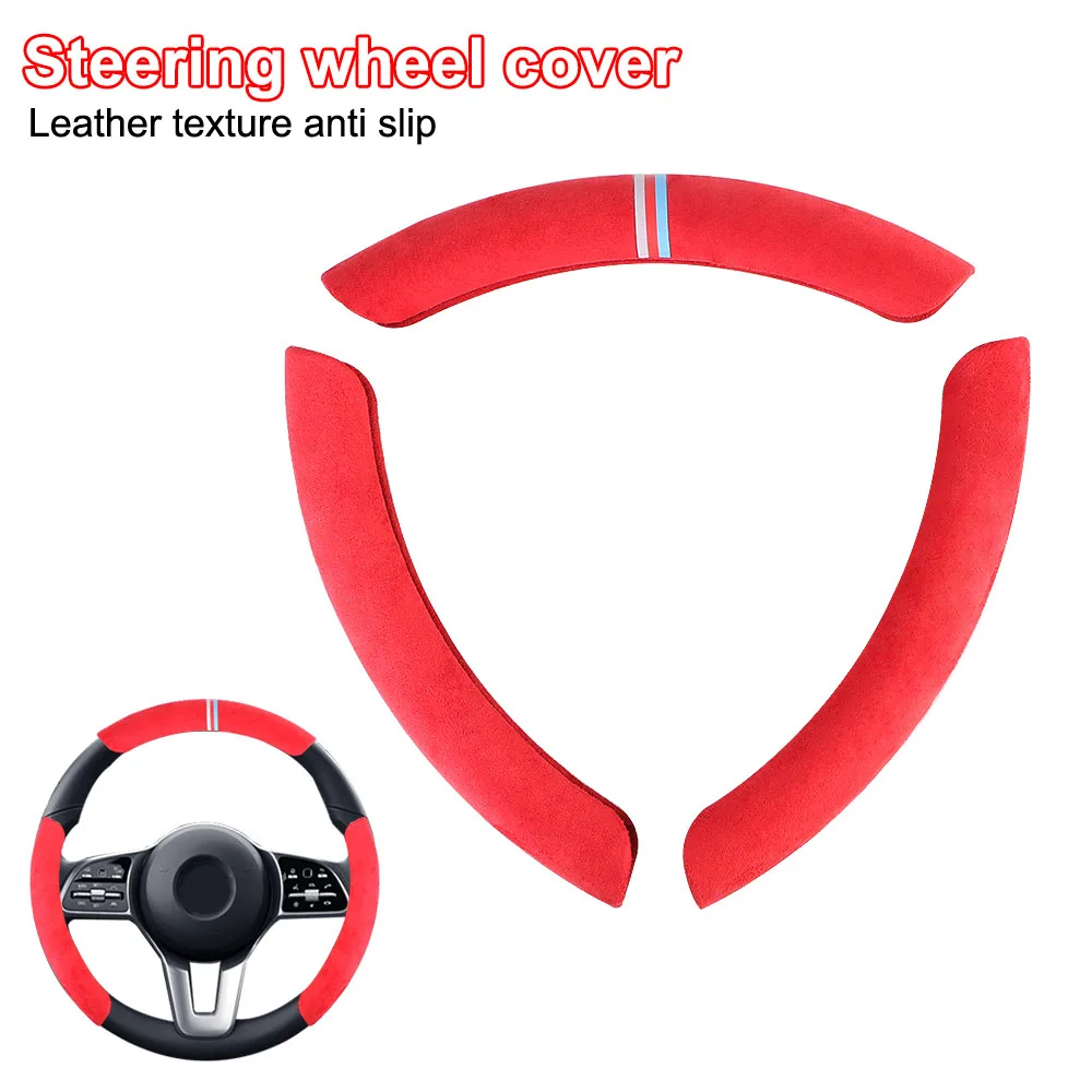 

Four season universal Protector Decoration Cover Auto Interior Decoration leather Anti-slip Car Steering Wheel Cover