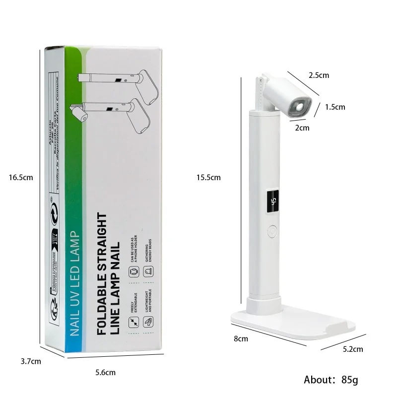 Nowa Składana Lampka do Paznokci z Możliwością Ładowania, Mini Lampa do Suszenia Paznokci, Narzędzie do Manicure do Użytku Domowego i Podróżnego