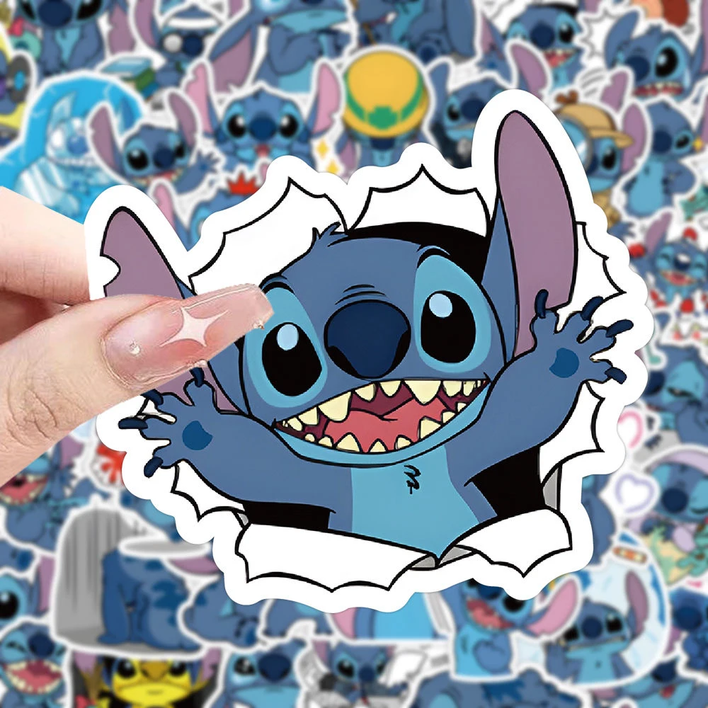 10/30/50/120pcs Cute Disney Cartoon Stitch Stickers for Kids Kawaii Anime Decals Graffiti Laptop Skateboard Phone Sticker Toys