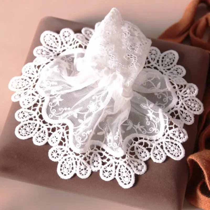 سترة الإناث الأكمام وهمية الجوف خارج الكروشيه الأزهار الدانتيل القرن الأصفاد التطريز الإنتفاضات الكشكشة مرونة تدفئة المعصم #4