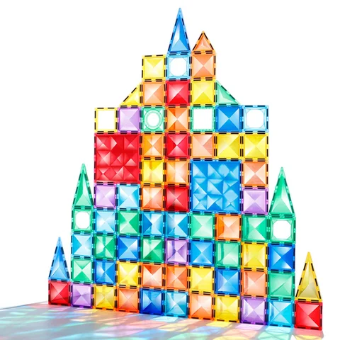 Magnetic Tiles Magnetic Building Blocks Creative Architect Toys Educational Toy for Boys and Girls Children's Toy