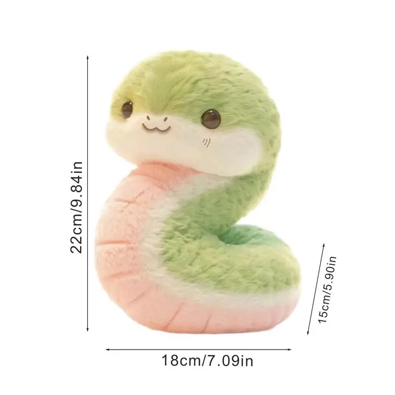 Snake Plushie Stuffed Animals Cartoon Snake Doll 9.8 Inch Soft Animal Snake Plush Toys KidsPlush Toy Pillows For Kids Adults