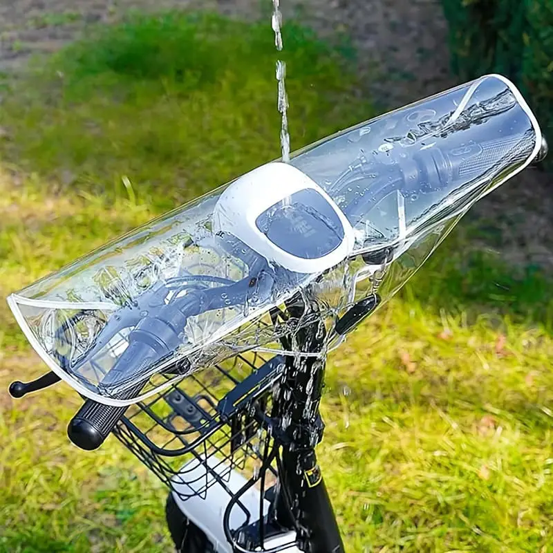 1PC Waterproof Electric Vehicle Handlebar Cover Front Dashboard Rain Shield for Scooter Motorcycle Windproof Outdoor Riding Gear