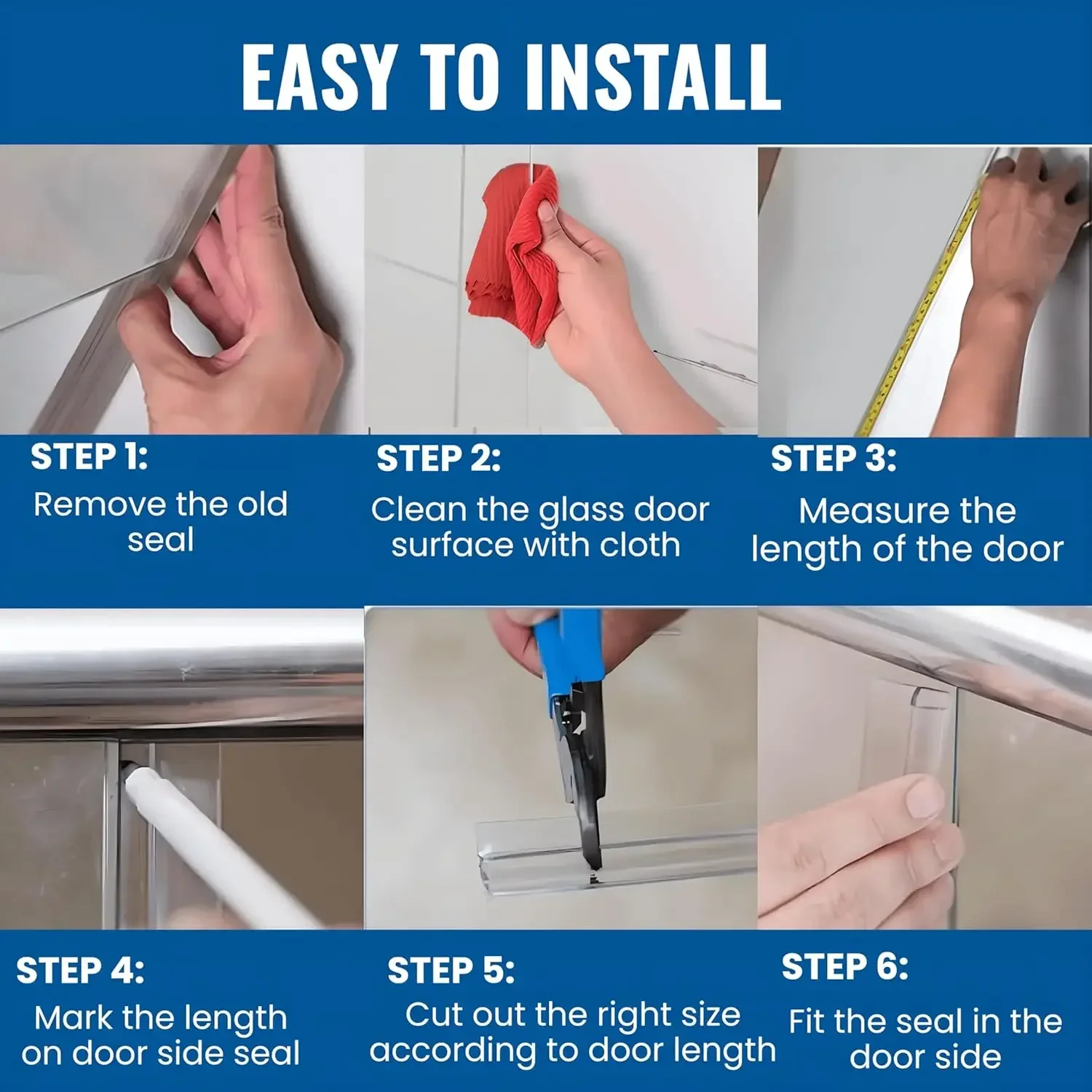 

[XMSJ]KC Hardware 85-дюймовая бескаркасная уплотнительная лента для боковой двери душевой двери H-типа Уплотнительная лента для стеклянной душевой двери (180 градусов) для 1/2 дюйма (10