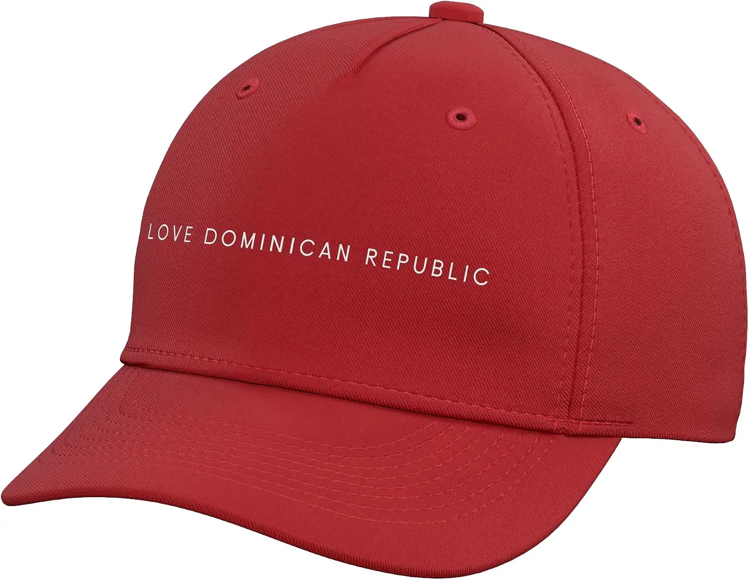 I Love Dominican Republic - Minimalist Vacation Souvenir Adjustable Baseball Hat Outdoor Activities and Daily Wear Printing
