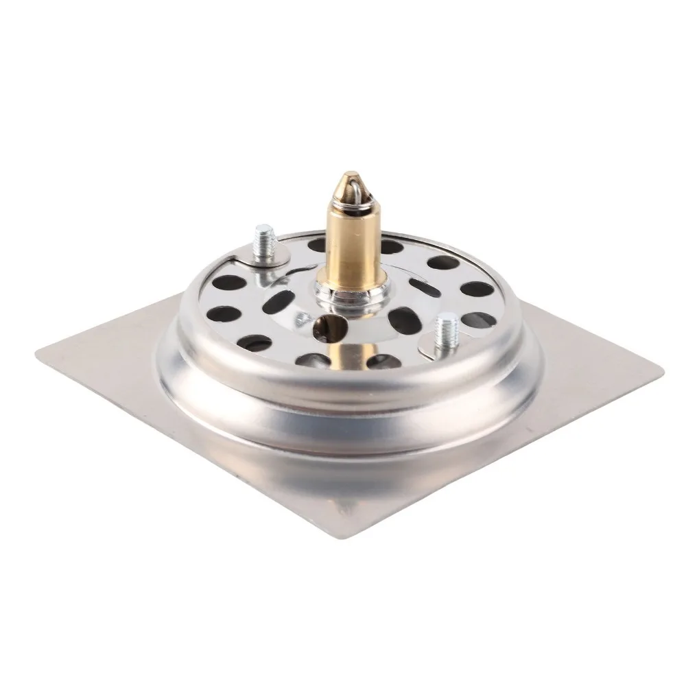 304 Stainless Steel Material Shower Floor Drain High Glossy Finish Odor Proof Sealing Ring Shower Drain Silver