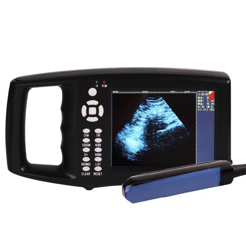 5 inch LCD screen portable veterinary ultrasound scanner, cattle, sheep and horse farm ultrasound pregnancy Rectal probe