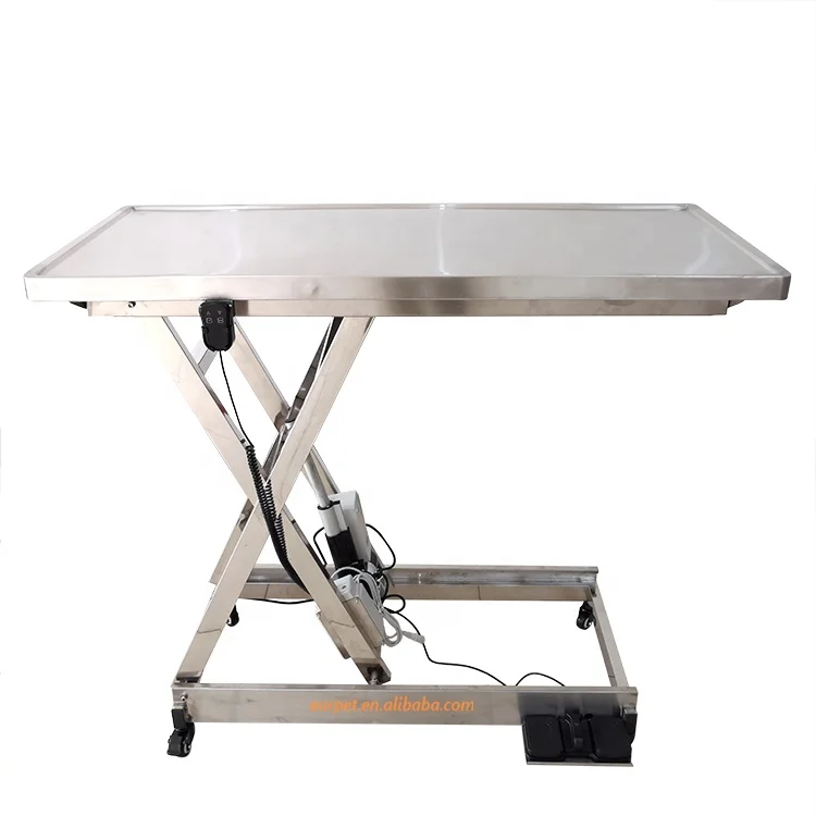 EUR PET Veterinary Stainless Steel Examing Table Electric Lifting Surgery Operation Table