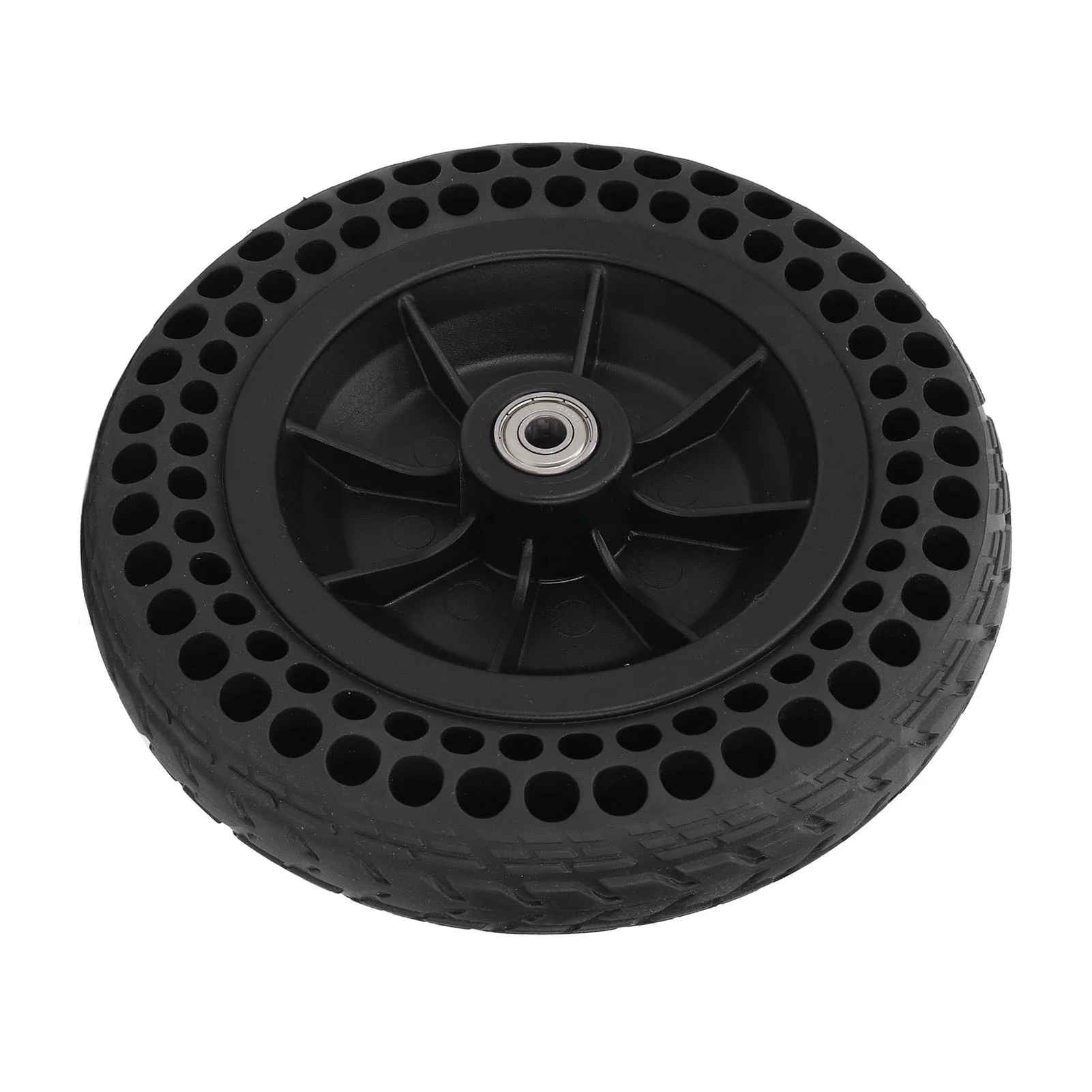 

8in Solid Wheel TPE Rubber Anti Slip Quiet 75KG Bearing Caster Tire Tyre Replacement