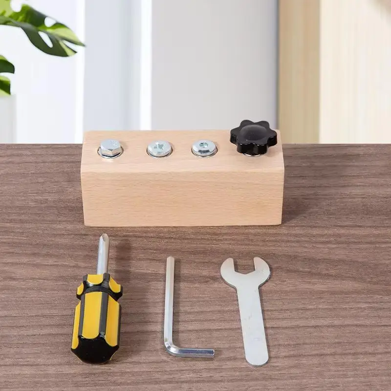 

Набор для раннего развития: Деревянная игрушка Монтессори для тренировки мелкой моторики, разборная игрушка с винтами и гайками для детей