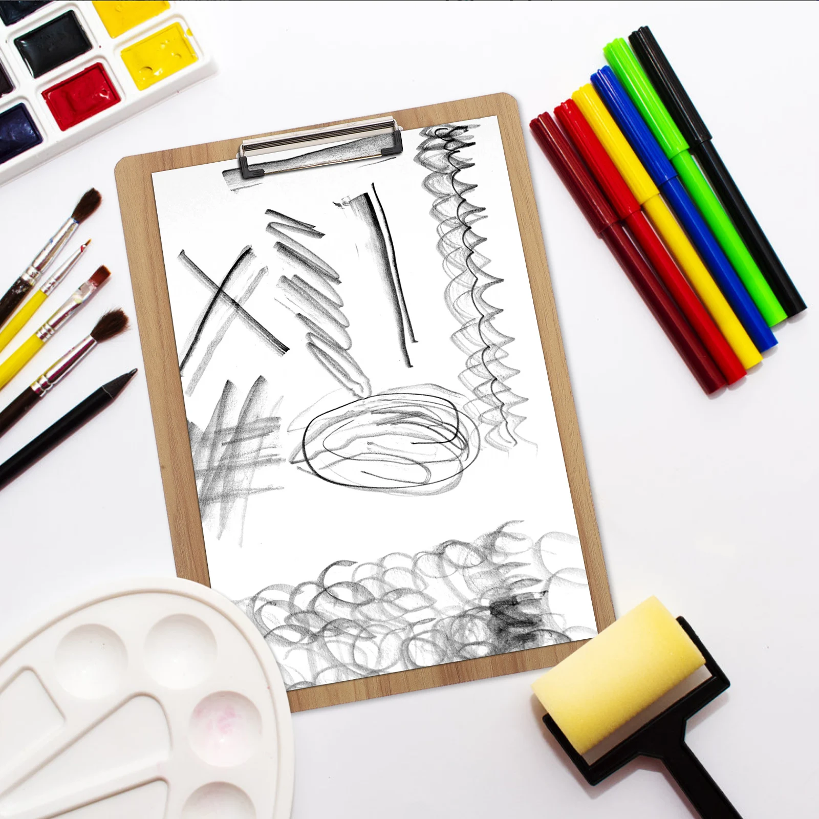 Sketch Board 30cmx40cm Wooden Drawing Board Lightweight Portable for Indoor Outdoor Sketching Writing Practice Student Art Tools