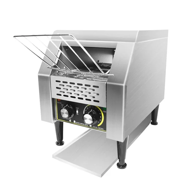 Professional Commercial Stainless Steel Electric Conveyor Toaster Burger Toaster For Dicos Fast Food Restaurant