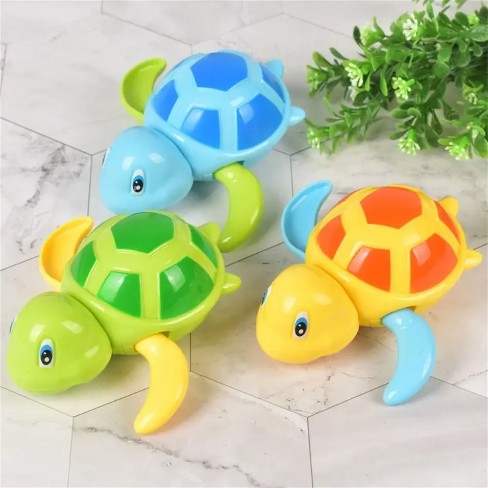 Swim Turtle Tortoise Water Toy Cute Cartoon Bright Colors Wind Up Animal Tortoise Safe Plastic Pool Party Baby Bath Toys