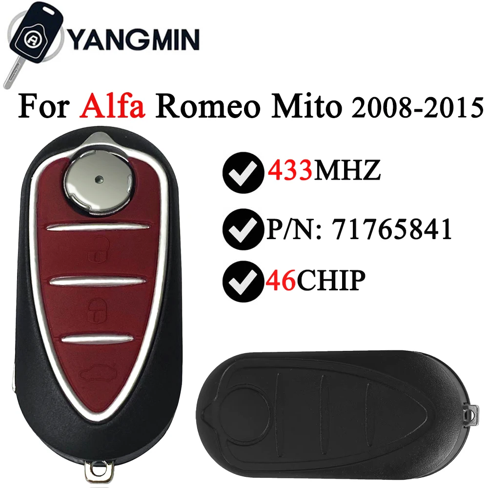 

YANGMIN Remote Key For Alfa Romeo Mito 2008 2009 2010 2011 2012 2013 2014 2015 Delphi BSI with 7946 CHIP