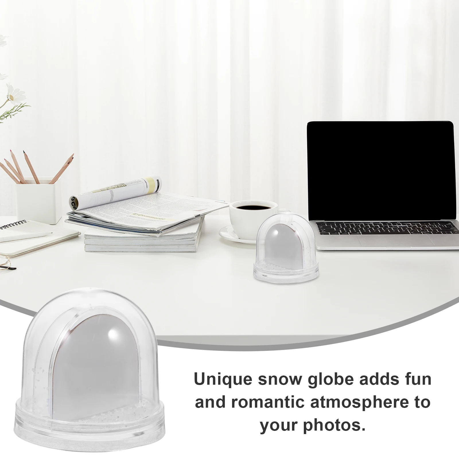 

DIY Snow Globe Blank Photo Frame Mini Size Reusable Safe Material Photo Display Snow Globe Kit Sublimation Paper Heat