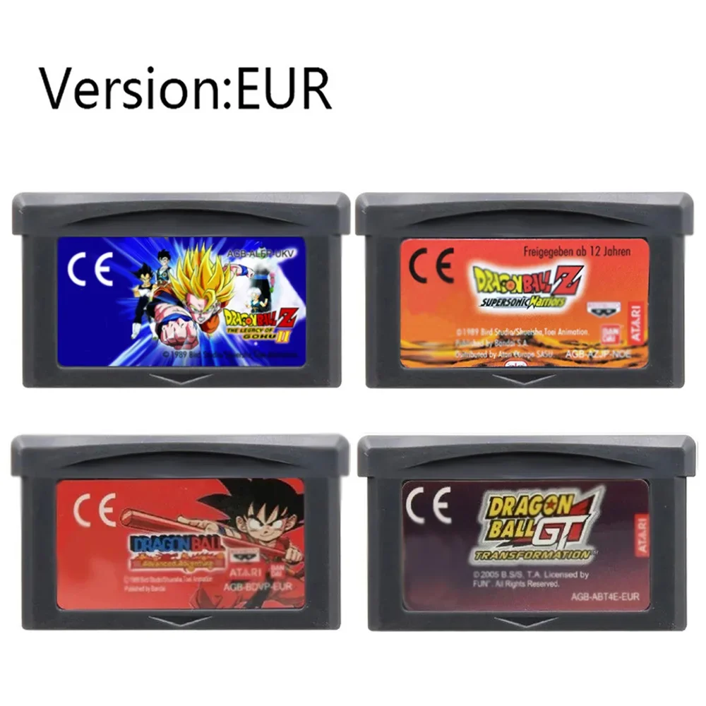 GBA لعبة خرطوشة 32 بت لعبة فيديو وحدة التحكم بطاقة لعبة دراغون بول سلسلة مغامرة متقدمة الأسرع من الصوت ووريورز بو فيوري #2