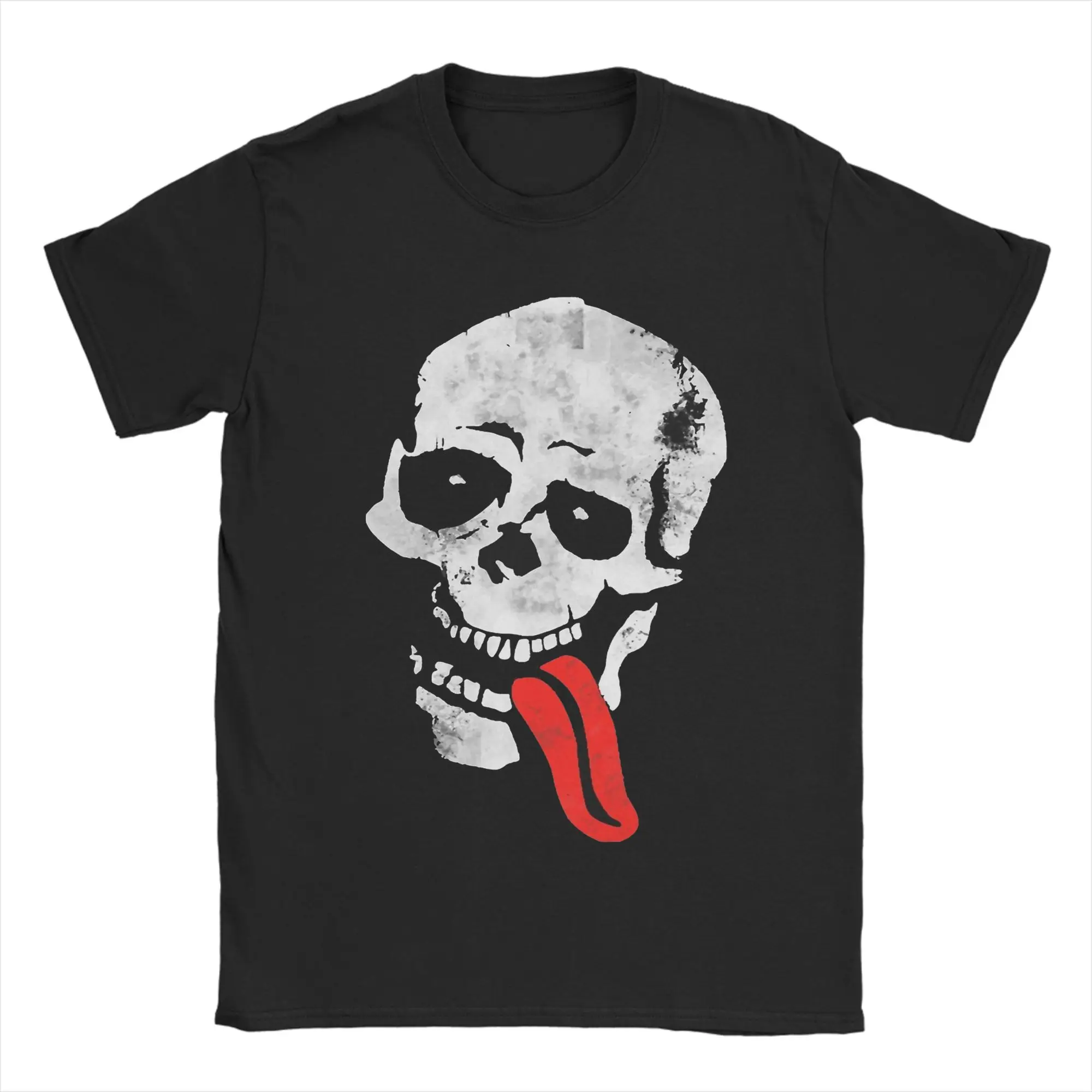Skull With Tongue Jesse Pinkman T Shirt Men Cotton T-Shirts Crewneck Breaking Bad Tee Shirt Short Sleeve Clothing Plus Size