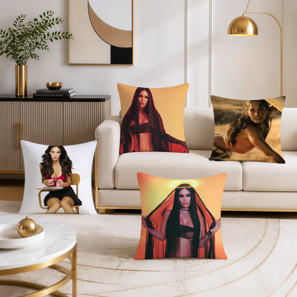 Actor Megan F-Fox Cushion Cover Soft Double Sided Pillowcovers Hogar Sofa Living Room Home Bed Decor Pillowcase Gift