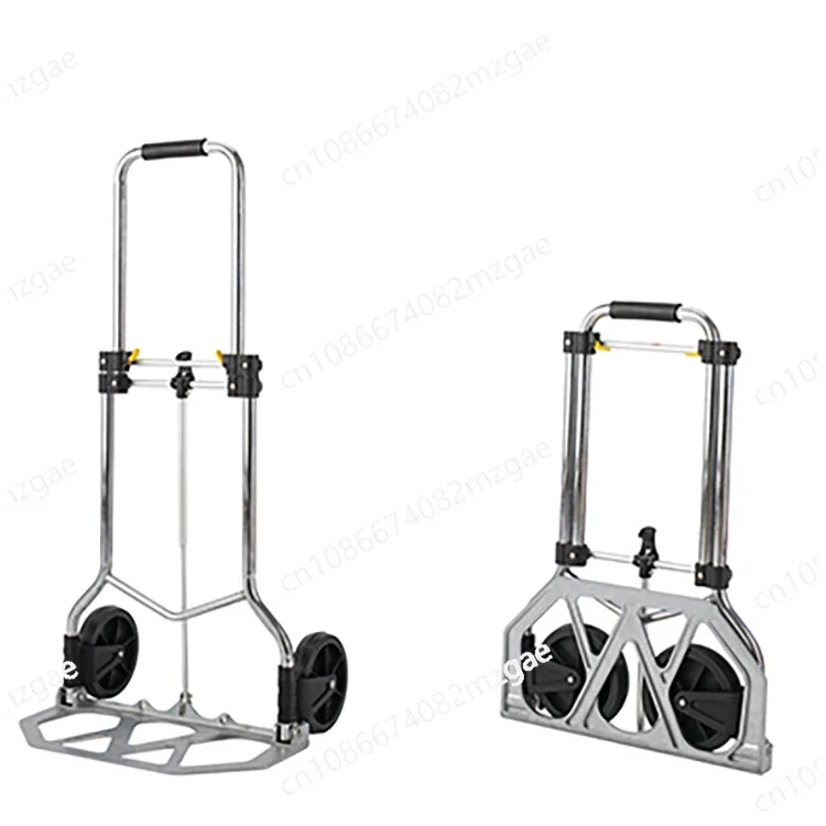 

New Arrival 100kg Hand Truck Utility Folding Hand Trolley Cart with 17 Cm Dia Pneumatic Wheels