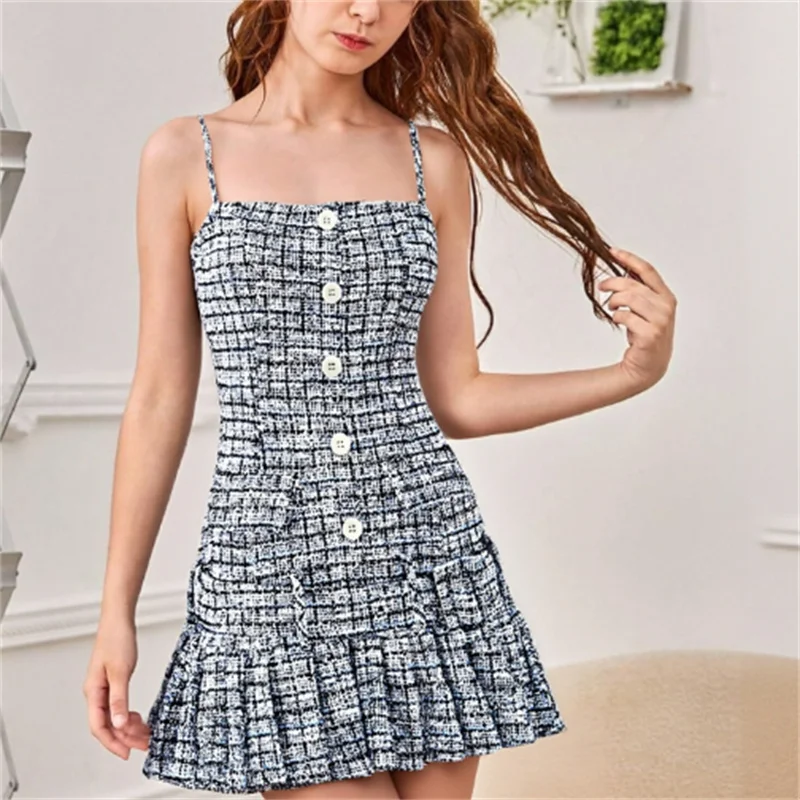 

Осеннее модное модное женское шикарное трикотажное платье с лямкой на бретельках Spicy Girl на талии и пряжкой на талии 2025 года