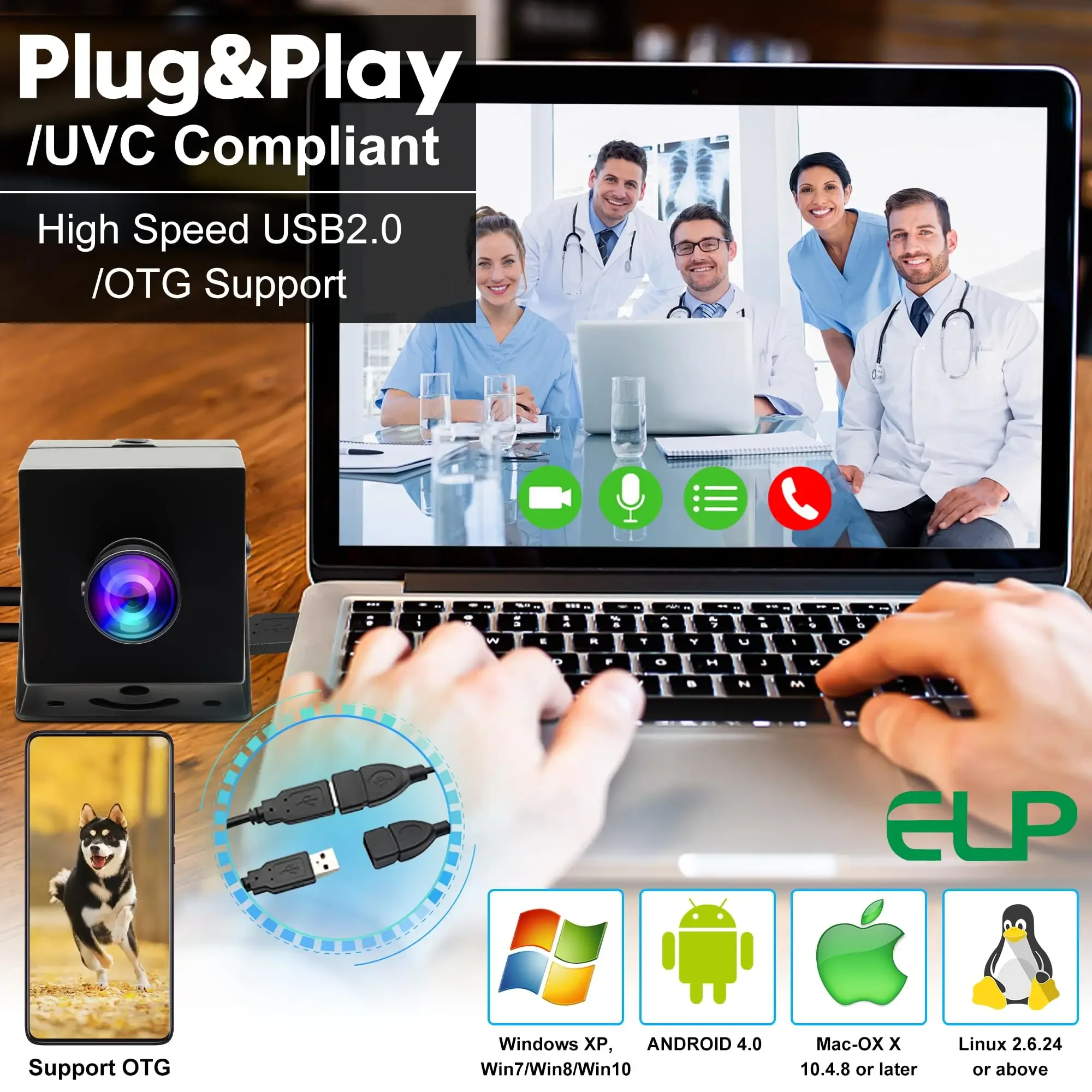 Elp 12mp grande angular sem lente de distorção 1080p 120fps câmera usb de alta velocidade mini pc webcam imx577 câmera industrial lightburn