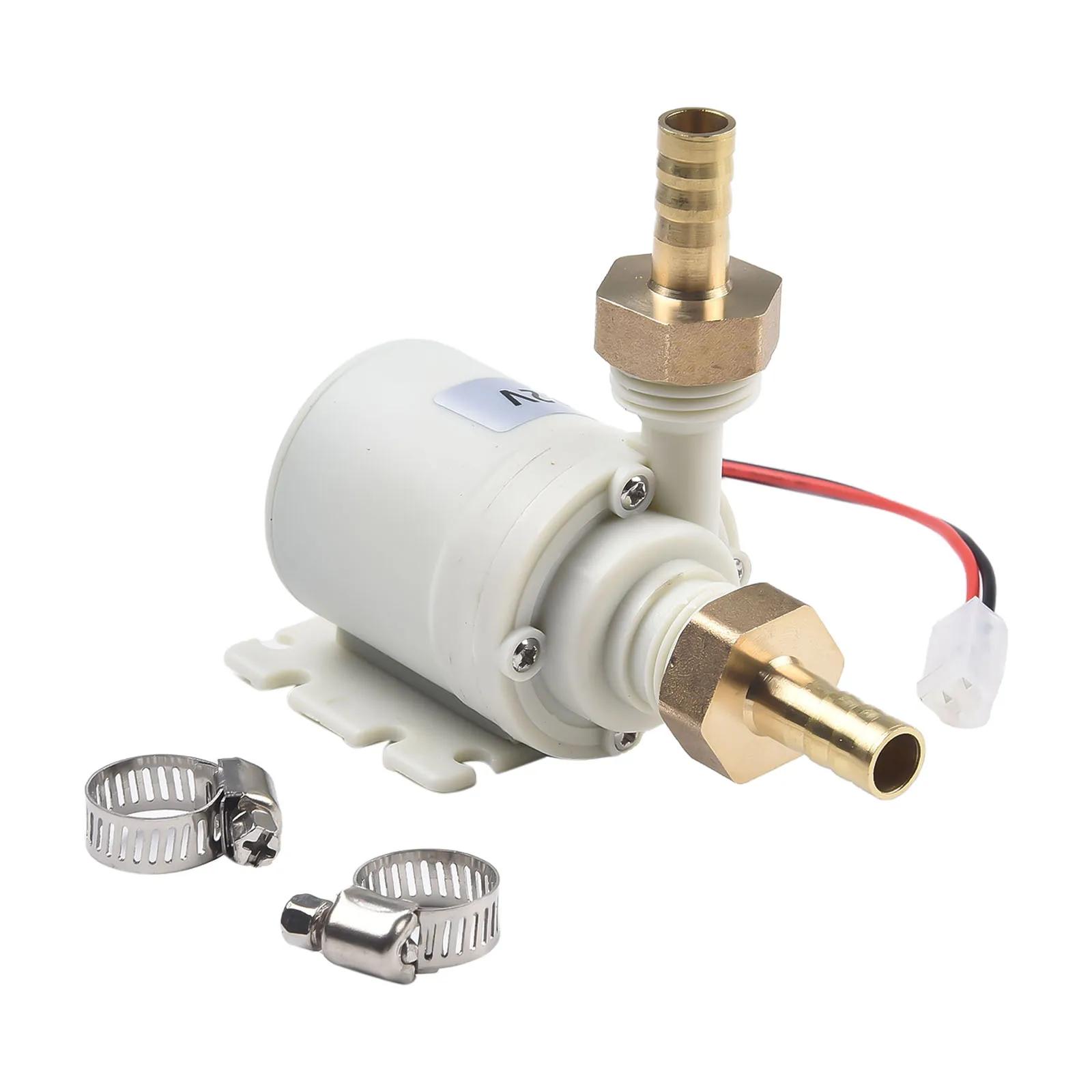 Brass Coupled 12V DC Water Pump for Solar Heating Systems Features Quiet Operation and Maximum Flow Rate of 8LMin