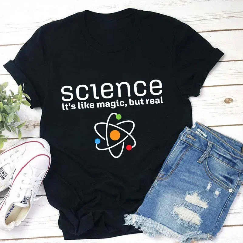 Summer Crew-neck Casual Men's T-shirt Fun Science Like Scientist Teacher Gift Print Design Short Sleeve