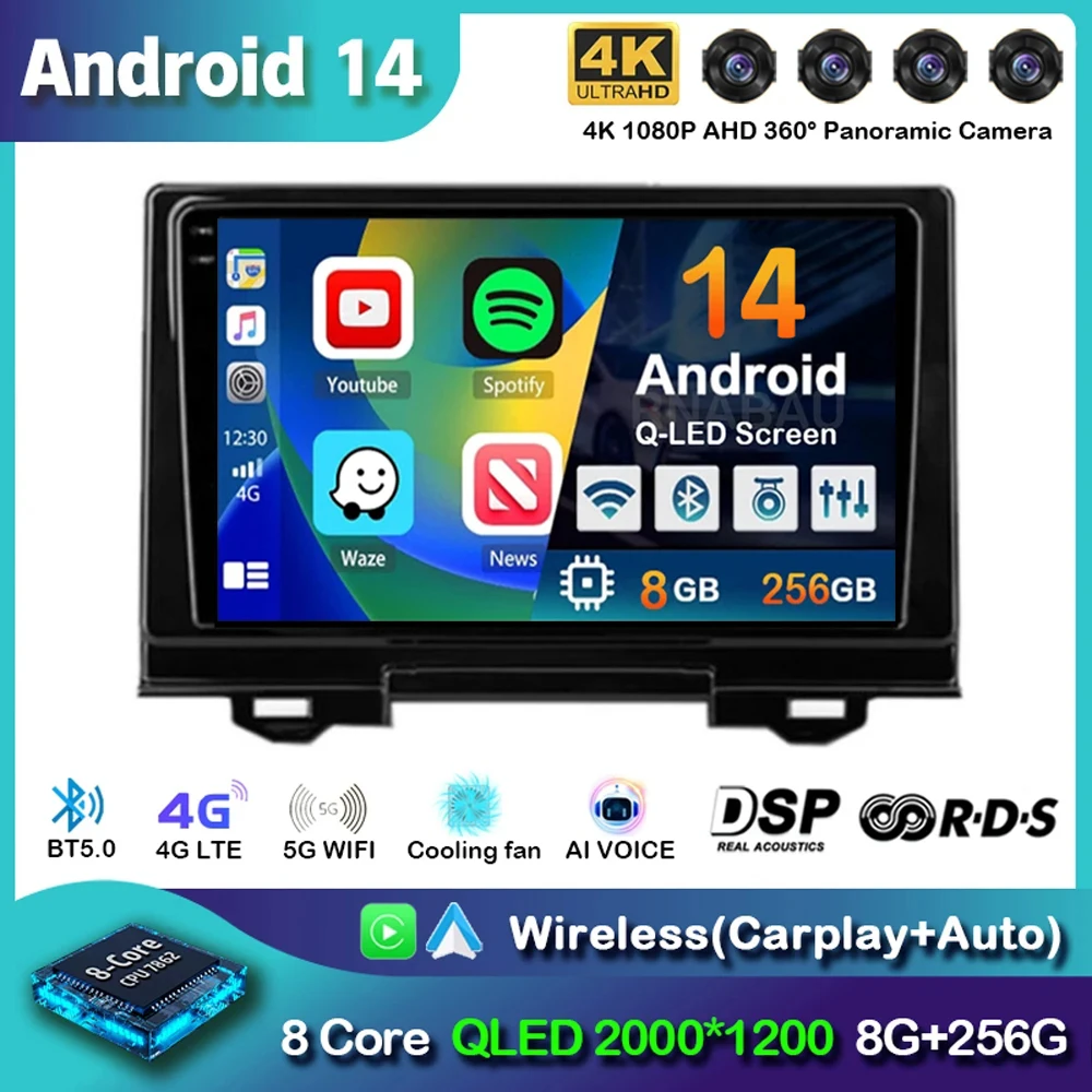 

Android 14 Carplay Auto Car Radio For Honda HR-V RV RZ 2021 Multimedia Video Player GPS Navigation Wifi+4G Stereo Head Unit DSP