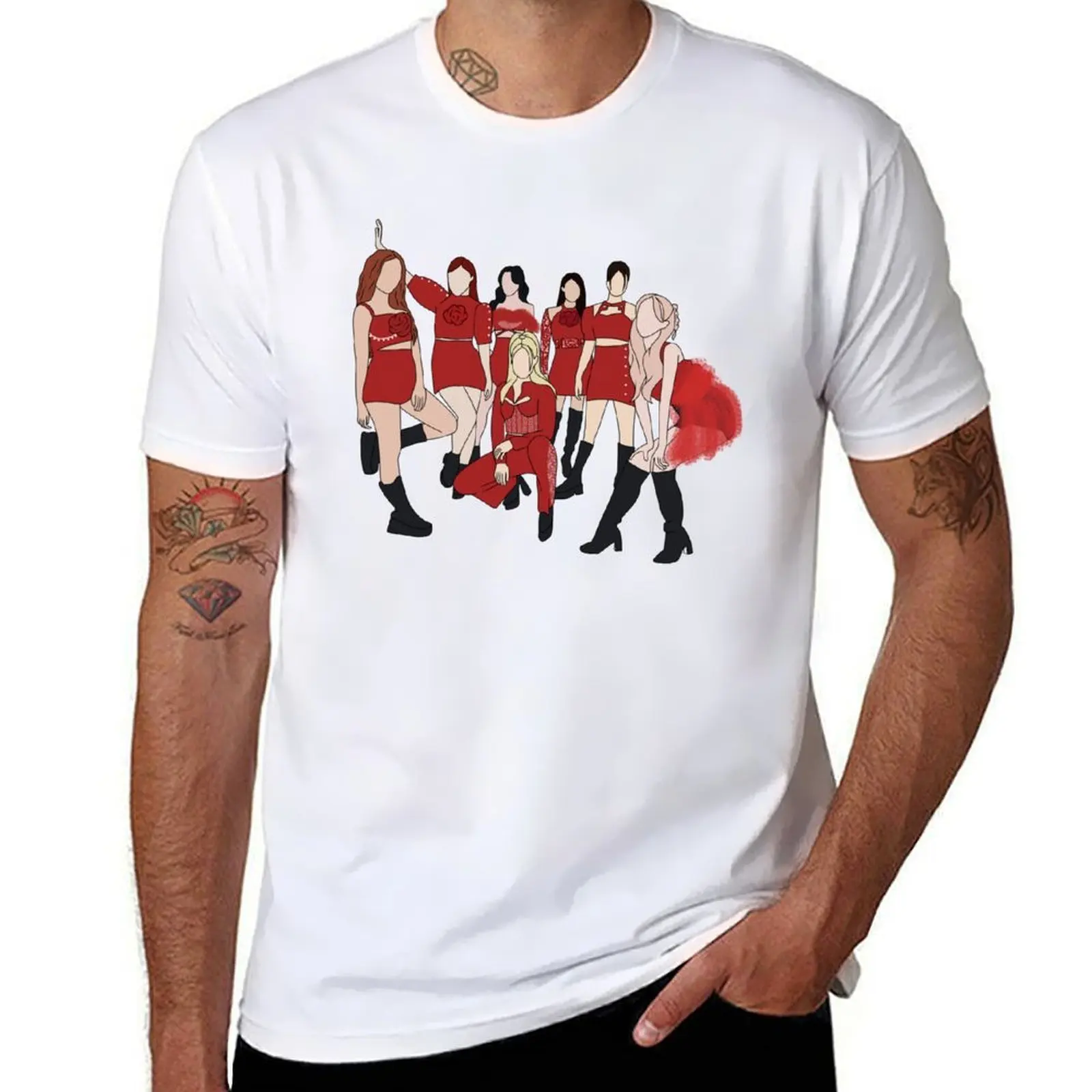 

4EVE Behind the Stage Group Photo Digital Drawing T-Shirt t shirts for man graphic funny man t shirt graphic T-Shirt