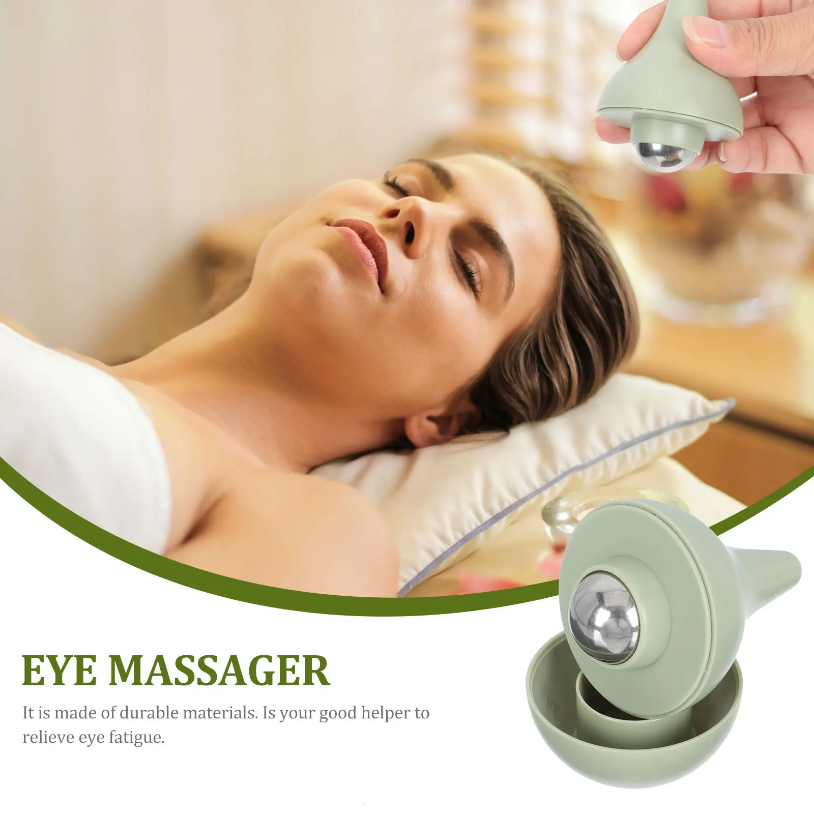 1 pz portatile Ice Sense Beauty Eye Massager strumento compatto dispositivo per la cura degli occhi per alleviare l'affaticamento e il rilassamento dello stress