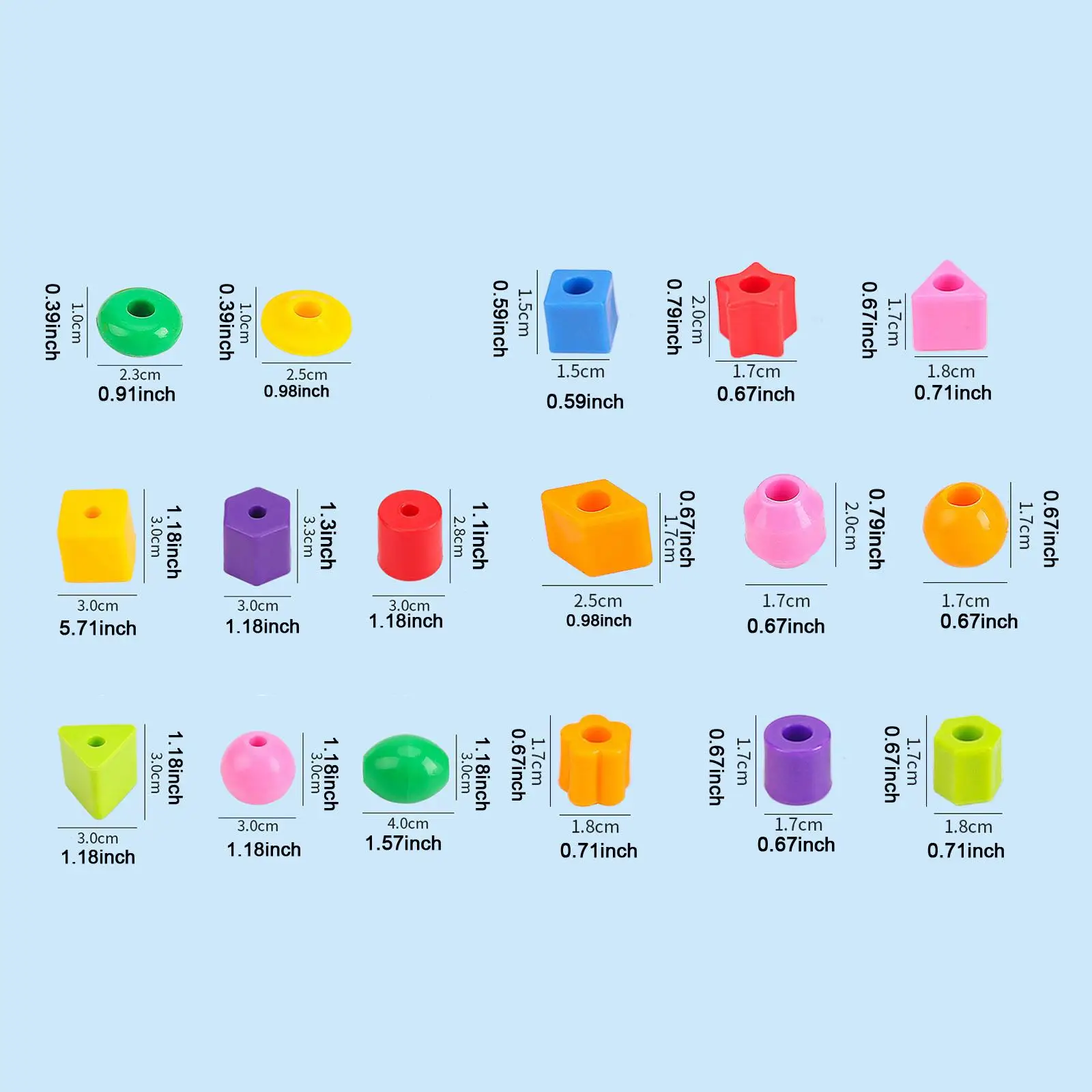 

Stringing Lacing Beads Preschool Colorful Early Learning Game Fine Motor Skills Toy for Ages 3 4 5 Year Old Toddlers Boys Girls