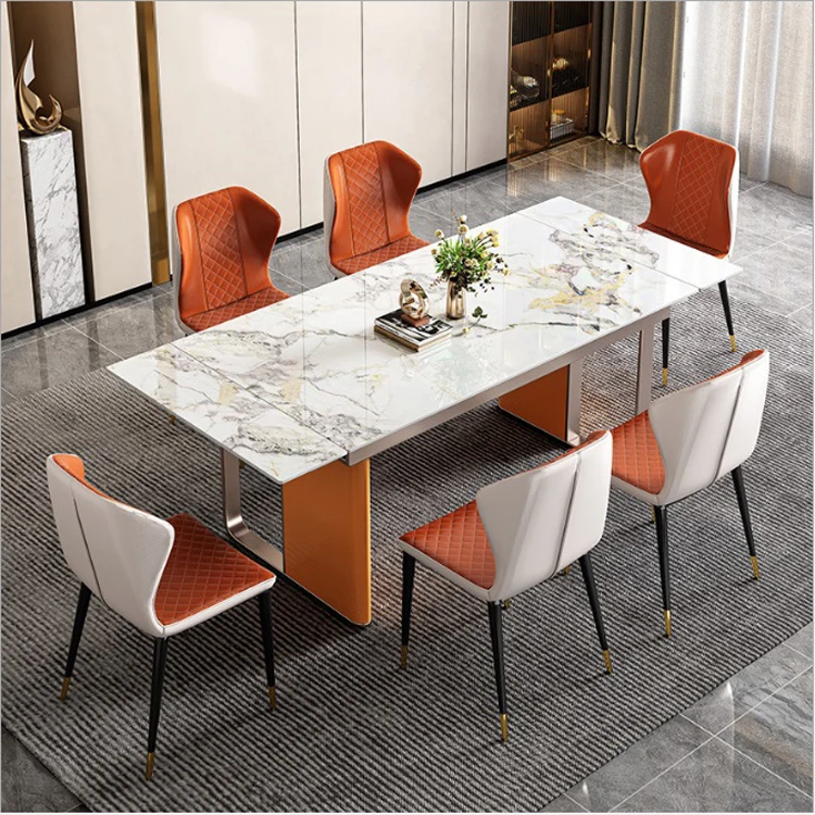 #Table A Manger Mesa Comedor Esstisch Modern Luxury Restaurant Home Furniture Dining Room Table Folding Marble Dining Table Set