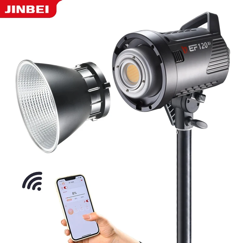 JINBEI EF120 EF120BI  Lightweight Portable LED Video Light 120W 700-6500k CRI96+ Bluetooth Photography Lighting App Control