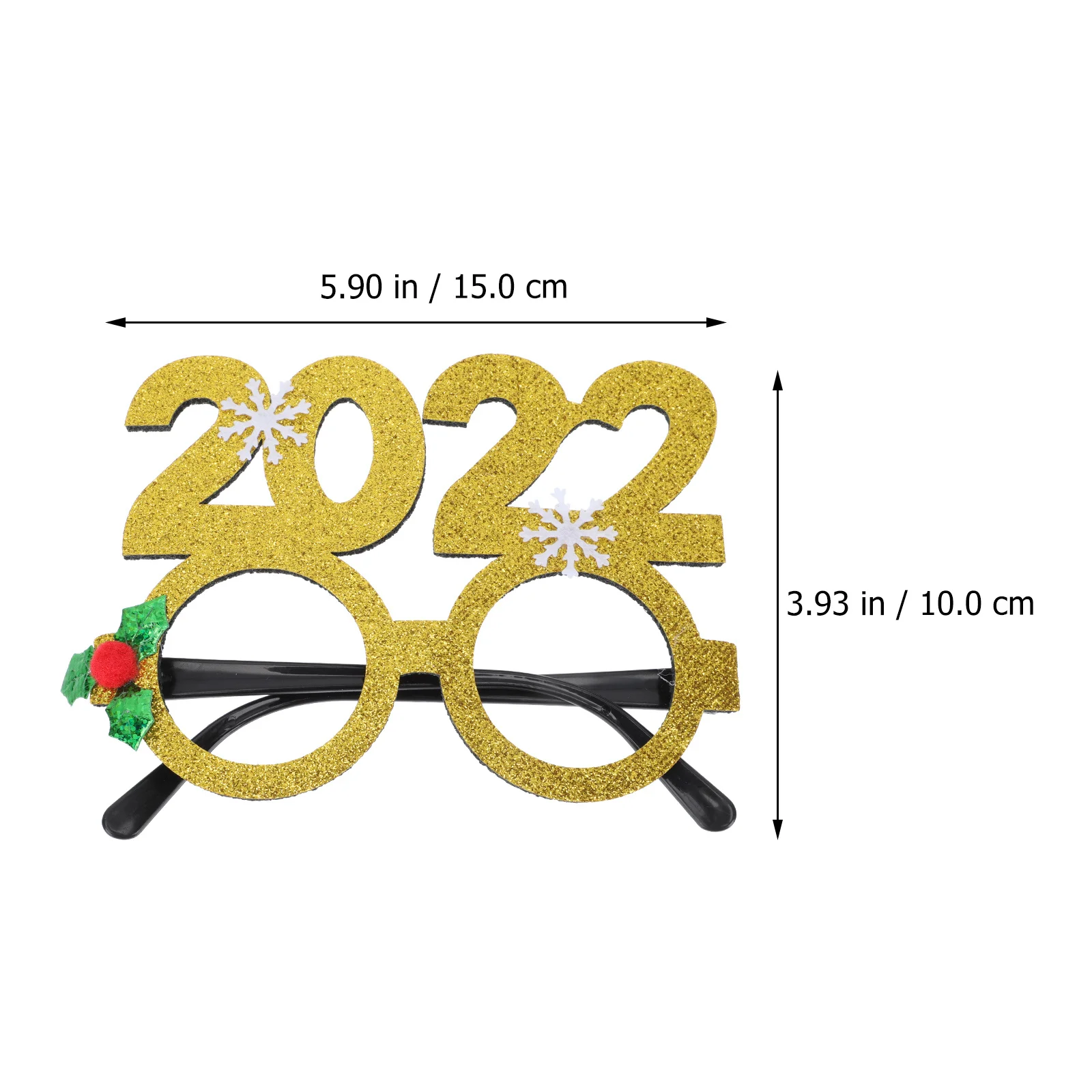 

6Pcs Plastic Glasses Frame Stylish Creative 2022 New Year Party Photo Props Fun Eyeglasses Accessories New Year Glasses