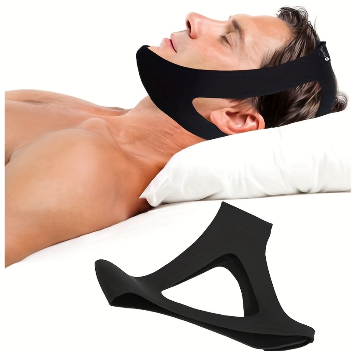 1pc Sleep Chin Fixing Strap, Anti Snore Device, Snoring Prevention Jaw Support Belt