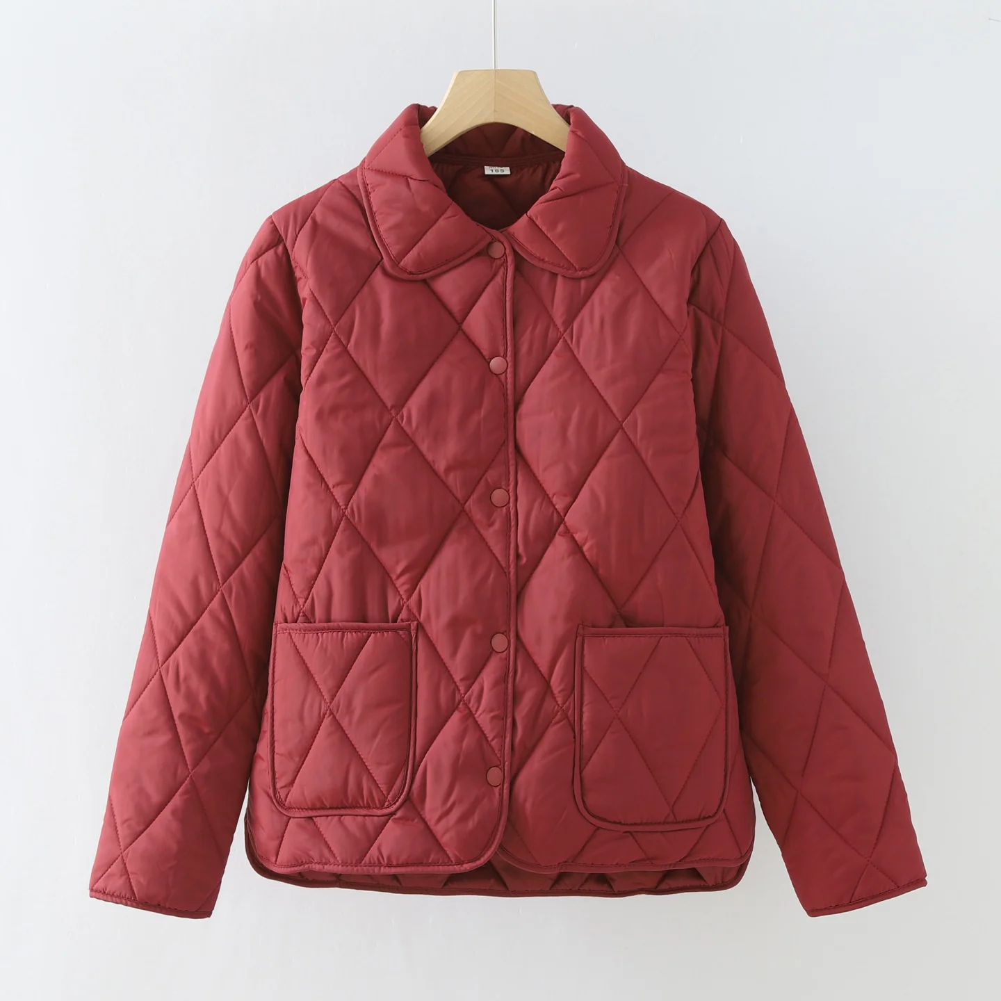 Warm Diamond Light Cotton Jacket Stand Collar Women's Fashionable Spring Autumn Coat Mom Middle Age Lady Stylish Commute