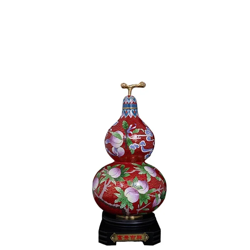 New Cloisonne gourd bottle Chinese ornament copper tire filigree enamel handicrafts Chinese characteristic gifts